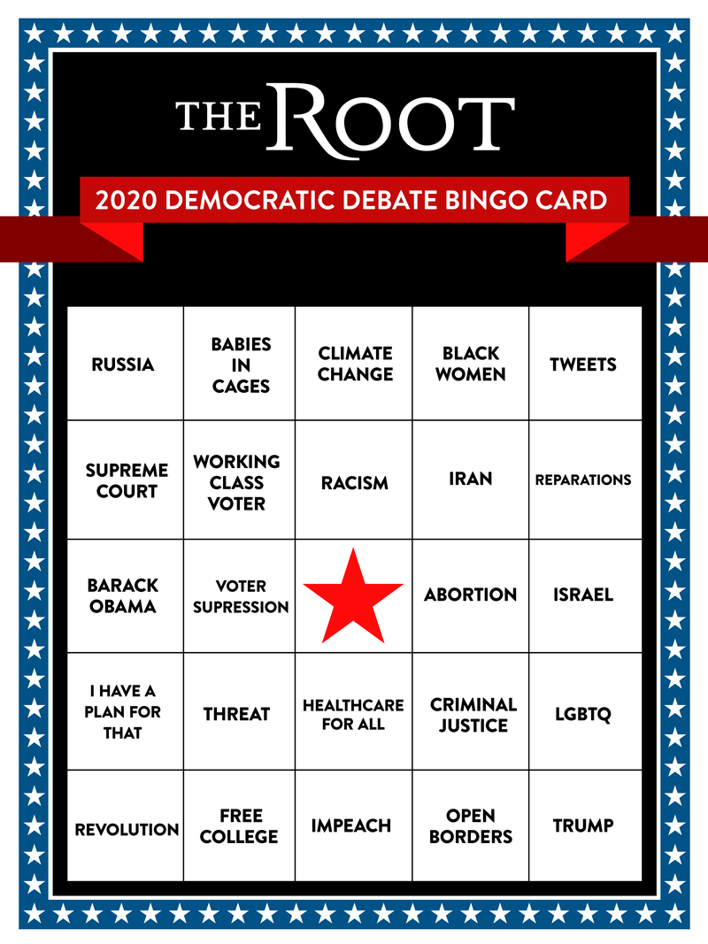 Illustration for article titled Let’s Play Democratic Debate B-I-N-G-O Tonight! (No, We’re Serious)
